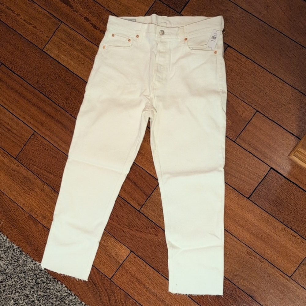 GAP Women's High Rise Cream Jeans